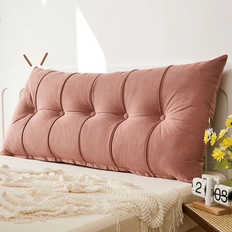 Coussin tete de lit blanc | Dreamy Sloth® Rose / 75x60x18 cm