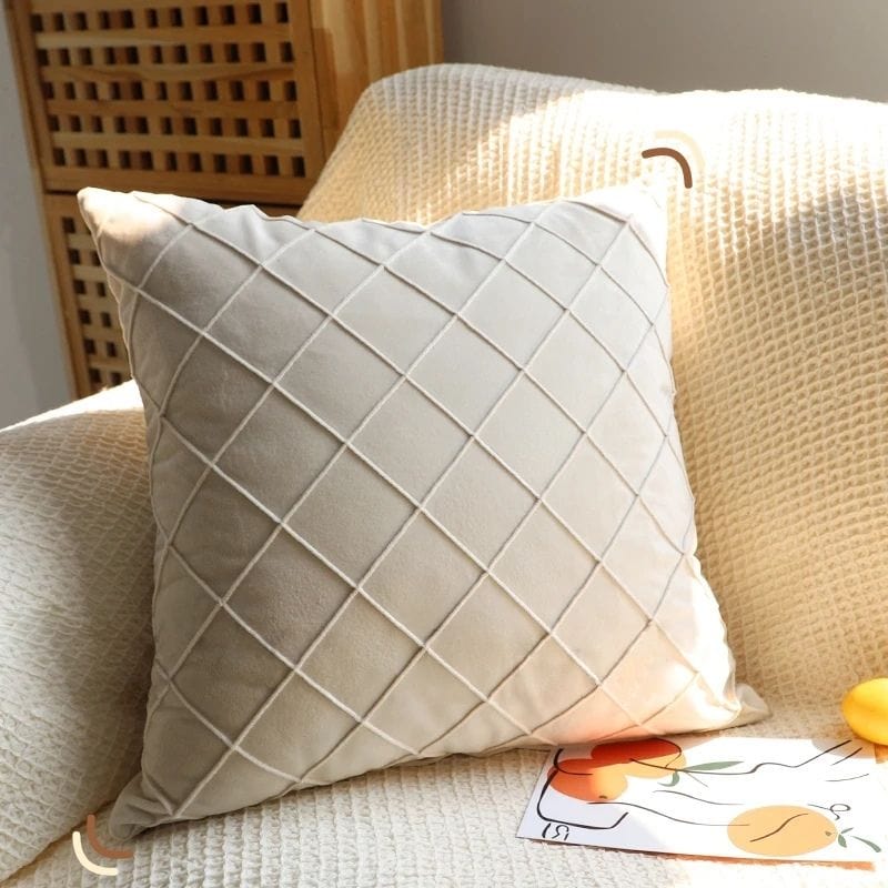 Housse de coussin 50x50 velours | Dreamy Sloth® Beige / 45x45 cm
