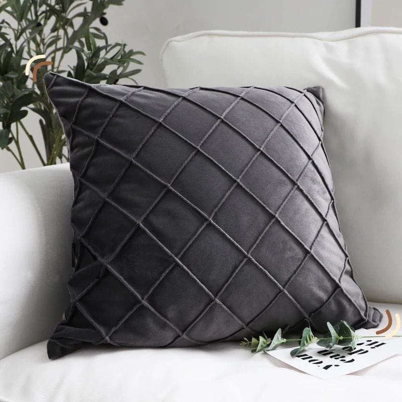 Housse de coussin 50x50 velours | Dreamy Sloth® Gris / 45x45 cm