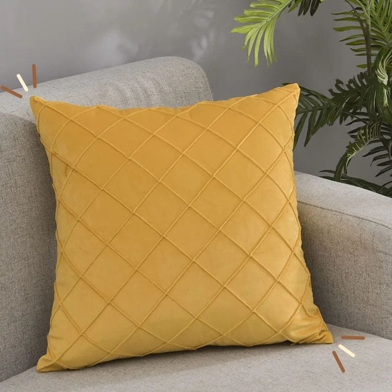 Housse de coussin 50x50 velours | Dreamy Sloth® Jaune / 45x45 cm