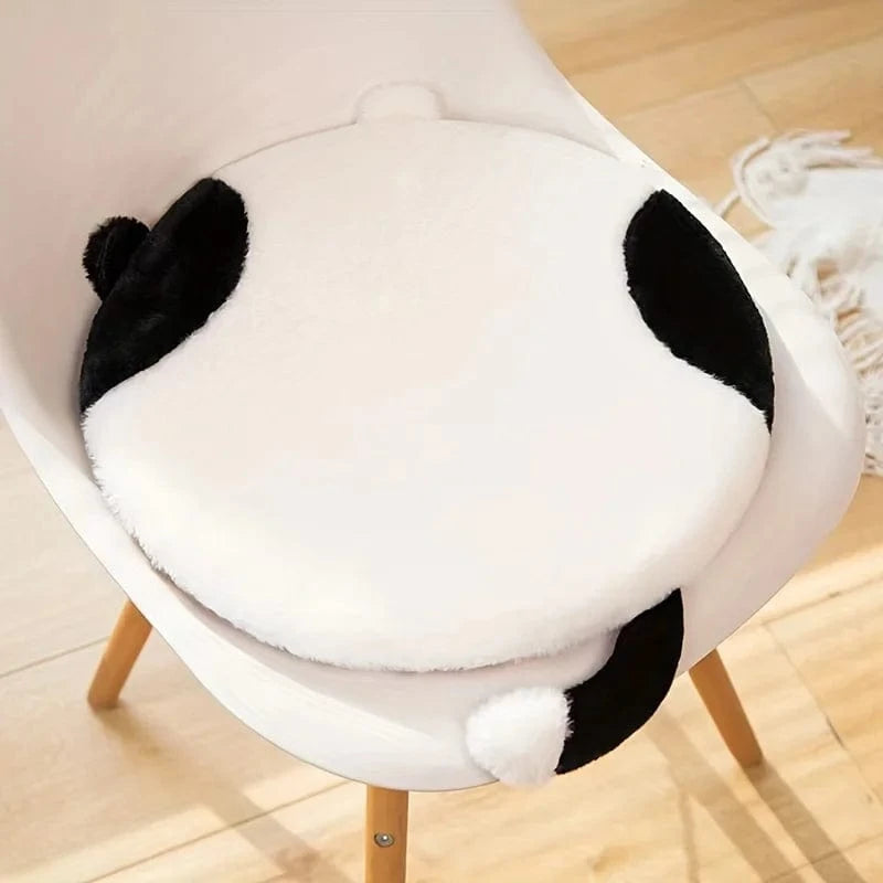 OK / Cartoon Cat Memory Foam Chair Cushion - Art Deco Soft Washable Zippered Cover Multi-Use Floor Cushion for Office/Dorm/Car black and white / 40x40cm