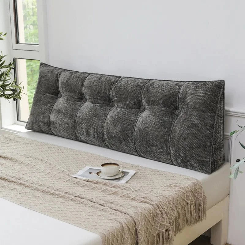 OK / Large Triangular Positioning Support Bolster Cushion Headboard Wedge Backrest Positioning Support Bed Rest Reading Pillows Full black / 100x50x20cm