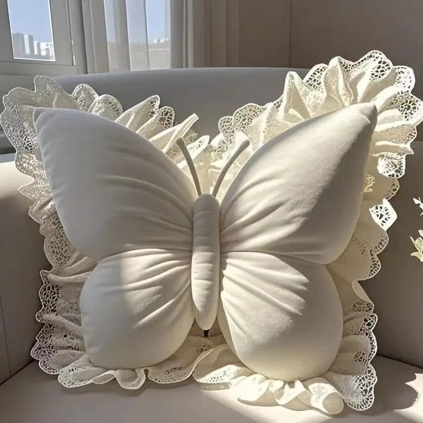 OK / Princess Butterfly Office Pillow Living Room Bow Bedroom Car Sofa Cushion Home New Pillow Room A / 40CM