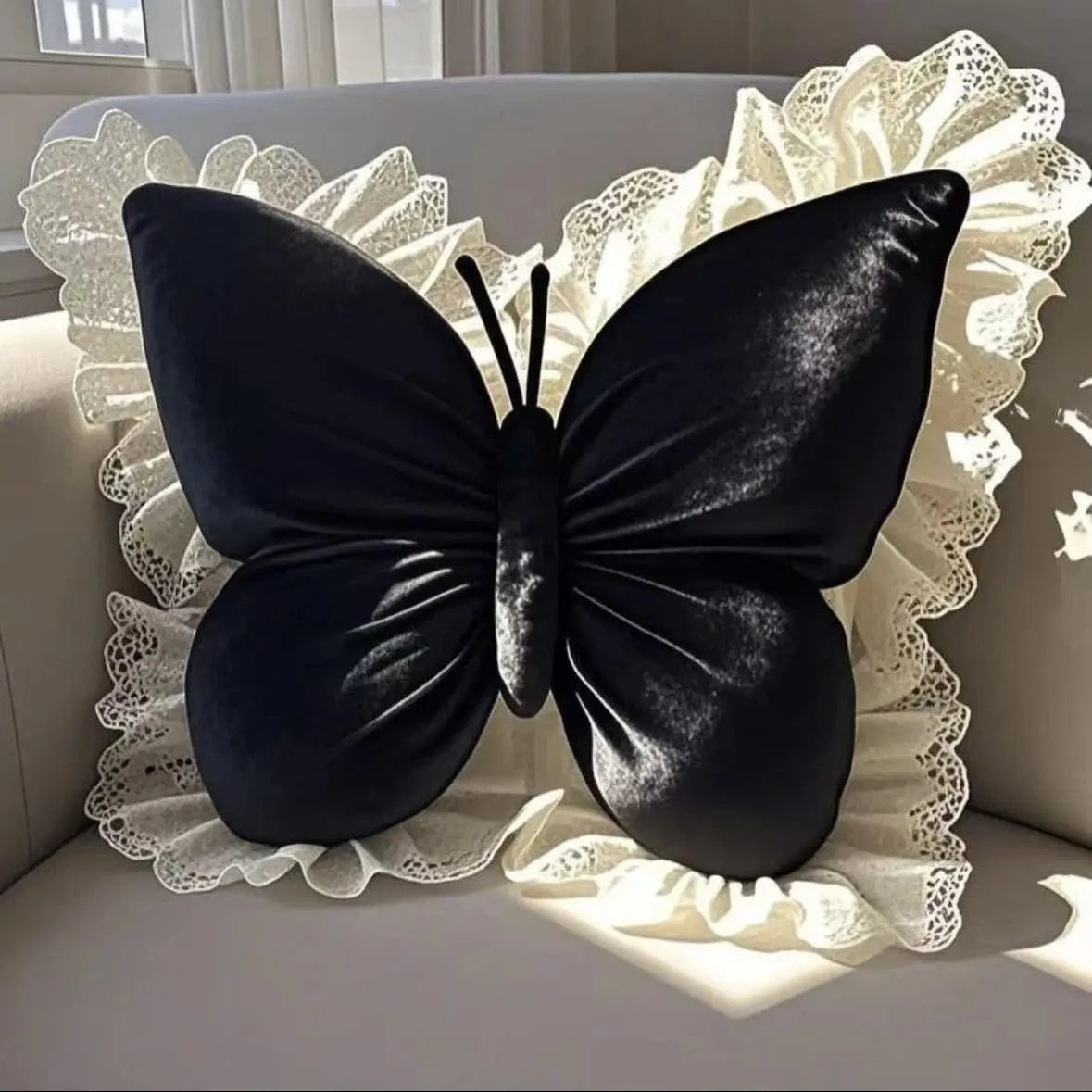 OK / Princess Butterfly Office Pillow Living Room Bow Bedroom Car Sofa Cushion Home New Pillow Room B / 40CM