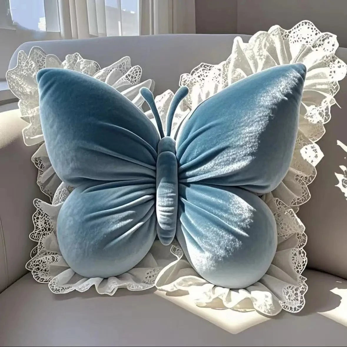 OK / Princess Butterfly Office Pillow Living Room Bow Bedroom Car Sofa Cushion Home New Pillow Room D / 40CM