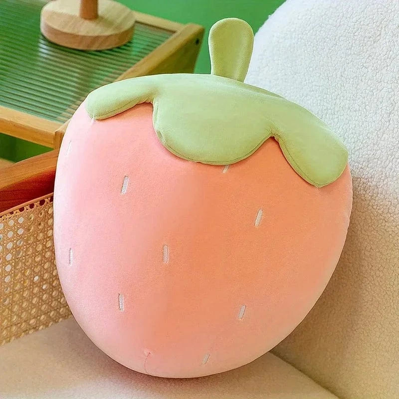 OK / Strawberry Shaped Throw Pillow, Fun Home Decor of Fruit Themed Shaped Cushions, Decorative Pillow for Couch Bed and Chair pink / 30cm