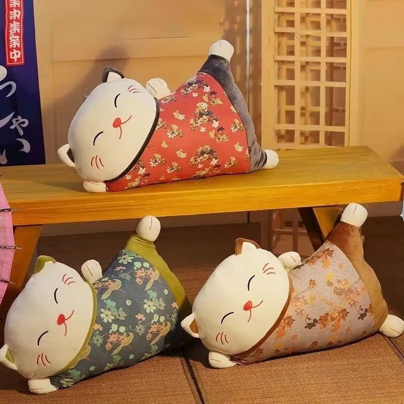 Peluche coussin chat japonais | DreamySloth®