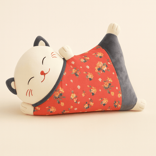 Peluche coussin chat japonais | DreamySloth®